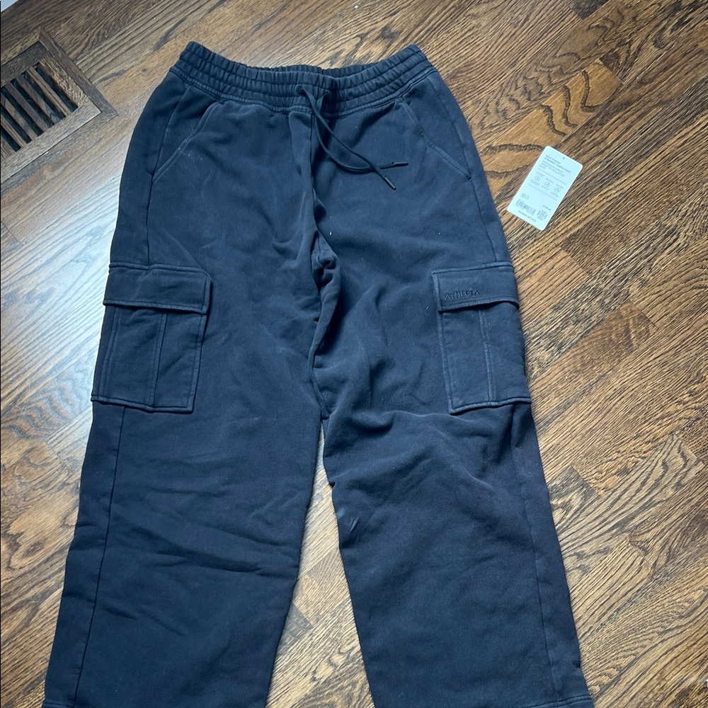 Athleta easy fleece straight cargo pant - S